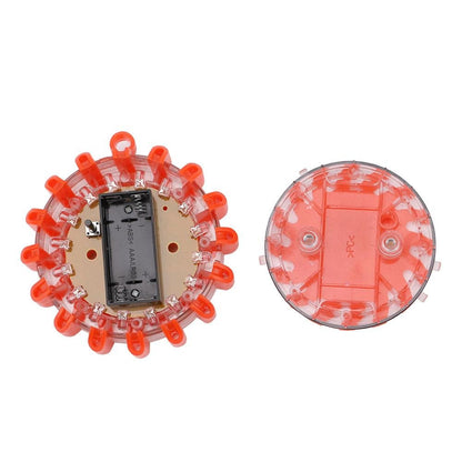 Magnetic LED Emergency Safety Flare - Road Safety Flashing Red Warning Lamp for Boat & Vehicles