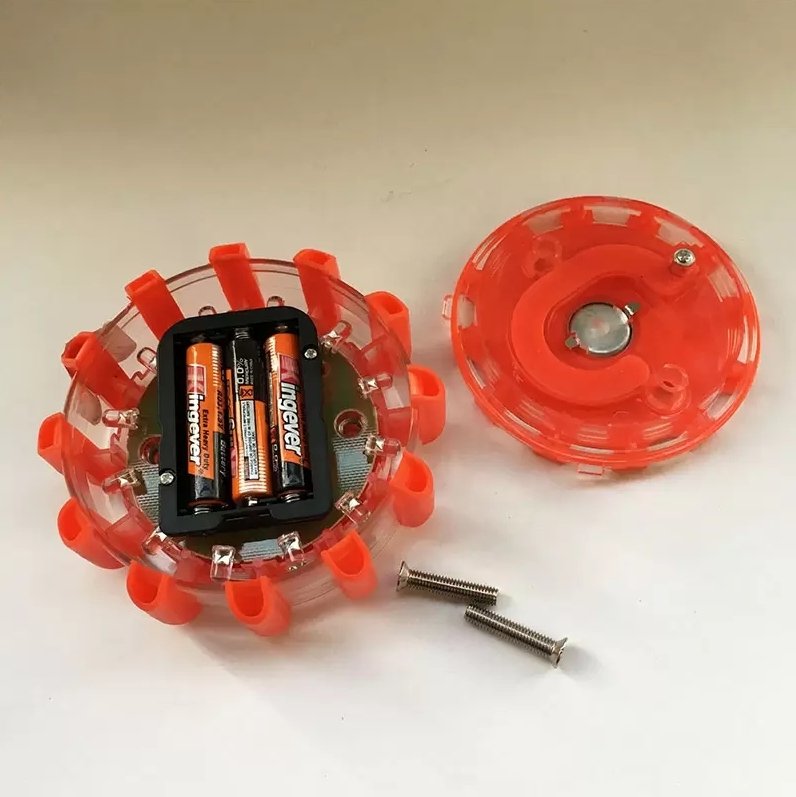 Magnetic LED Emergency Safety Flare - Road Safety Flashing Red Warning Lamp for Boat & Vehicles