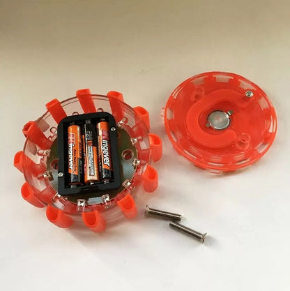 Magnetic LED Emergency Safety Flare - Road Safety Flashing Red Warning Lamp for Boat & Vehicles
