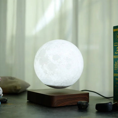 Magnetic Levitating Moon, Jupiter & Saturn Lamp – 3D Floating Light for Romantic Home Décor