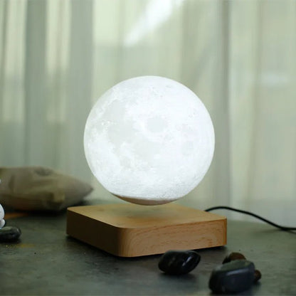 Magnetic Levitating Moon, Jupiter & Saturn Lamp – 3D Floating Light for Romantic Home Décor