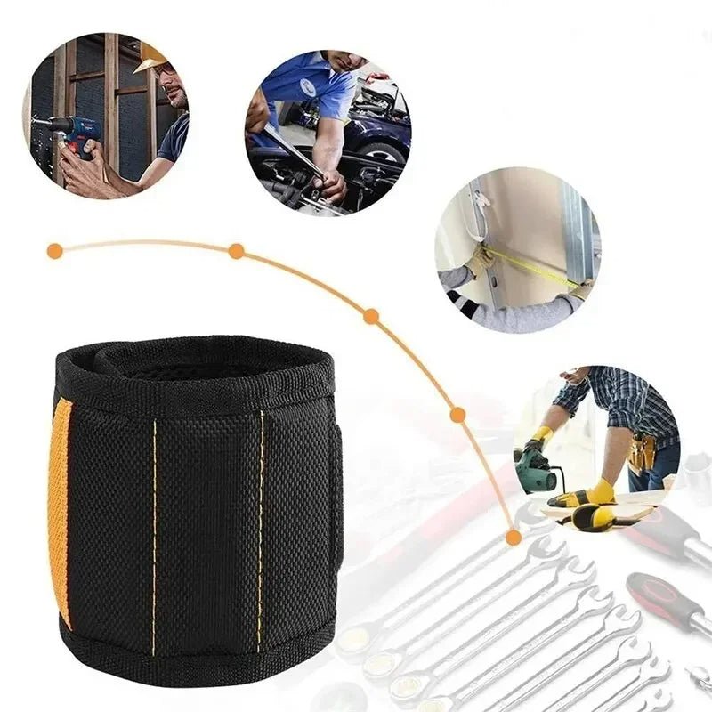 Magnetic Tool Wristband – Strong Hold for Screws, Nails, & Drill Bits | Ultimate Hands-Free Organizer