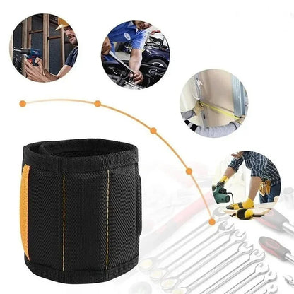 Magnetic Tool Wristband – Strong Hold for Screws, Nails, & Drill Bits | Ultimate Hands-Free Organizer