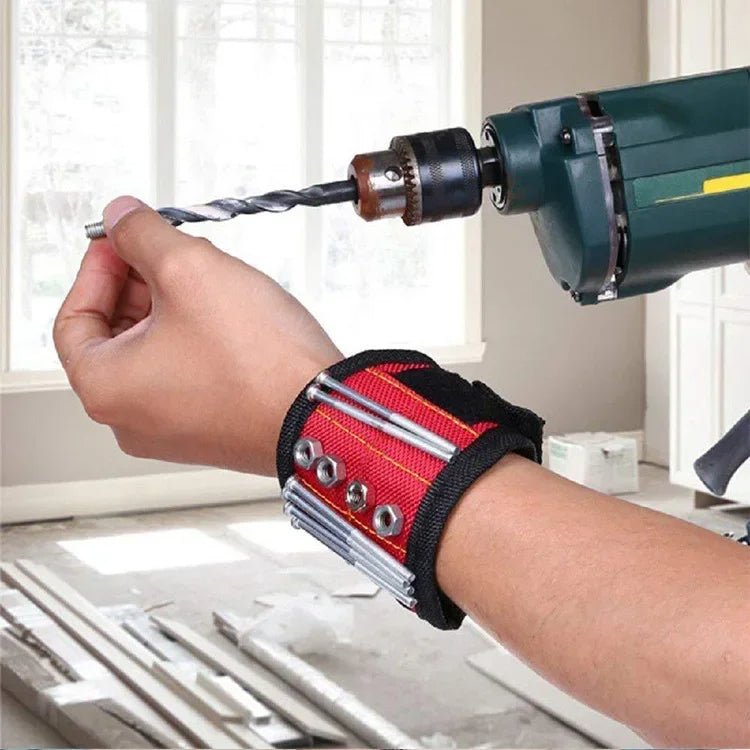 Magnetic Tool Wristband – Strong Hold for Screws, Nails, & Drill Bits | Ultimate Hands-Free Organizer