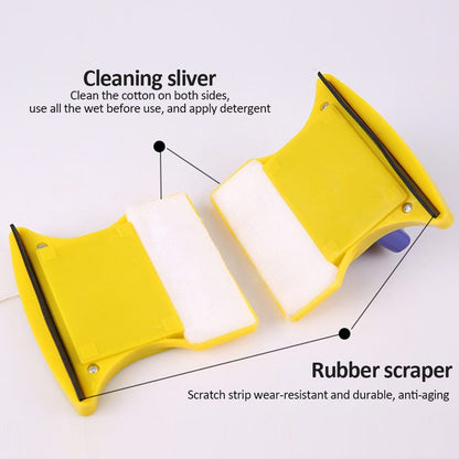 Magnetic Window Cleaner – Double-Sided Glass Cleaning Tool with Squeegee, for Single-Pane Windows