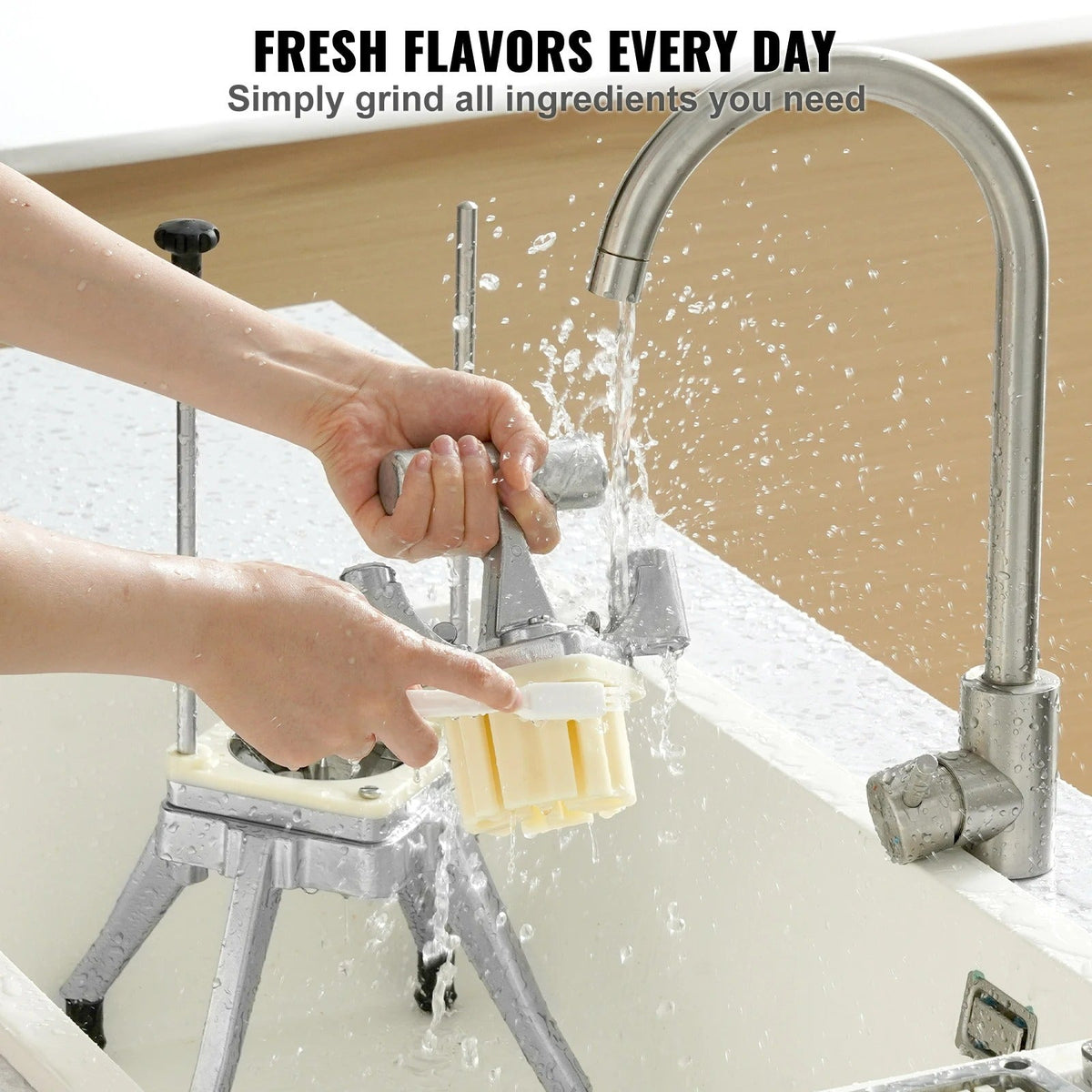 Manual Fruit and Vegetable Dicer Cutter -  Commercial Dicer, Stainless Steel Slicer for Home and Restaurant Kitchen
