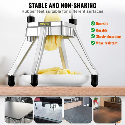 Manual Fruit and Vegetable Dicer Cutter -  Commercial Dicer, Stainless Steel Slicer for Home and Restaurant Kitchen