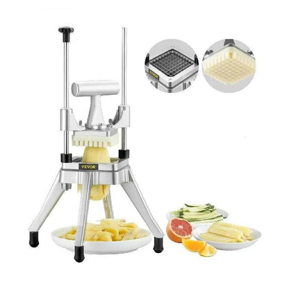Manual Fruit and Vegetable Dicer Cutter -  Commercial Dicer, Stainless Steel Slicer for Home and Restaurant Kitchen