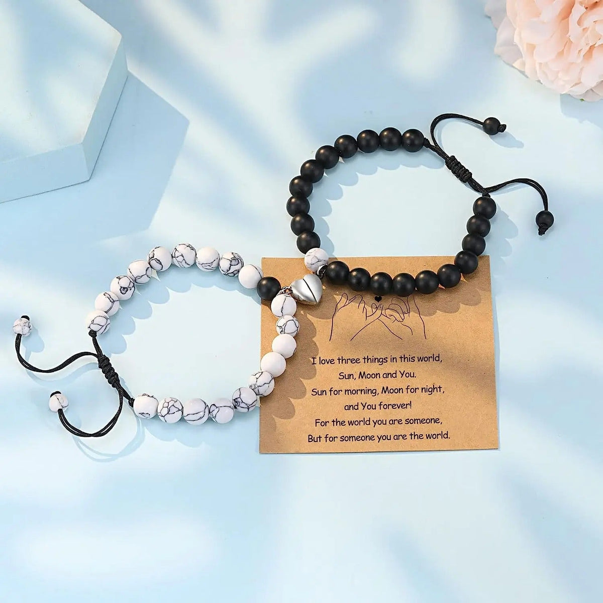 Matching Couple Bracelets - Magnetic Connecting Love Bracelets Perfect for Valentine's Day