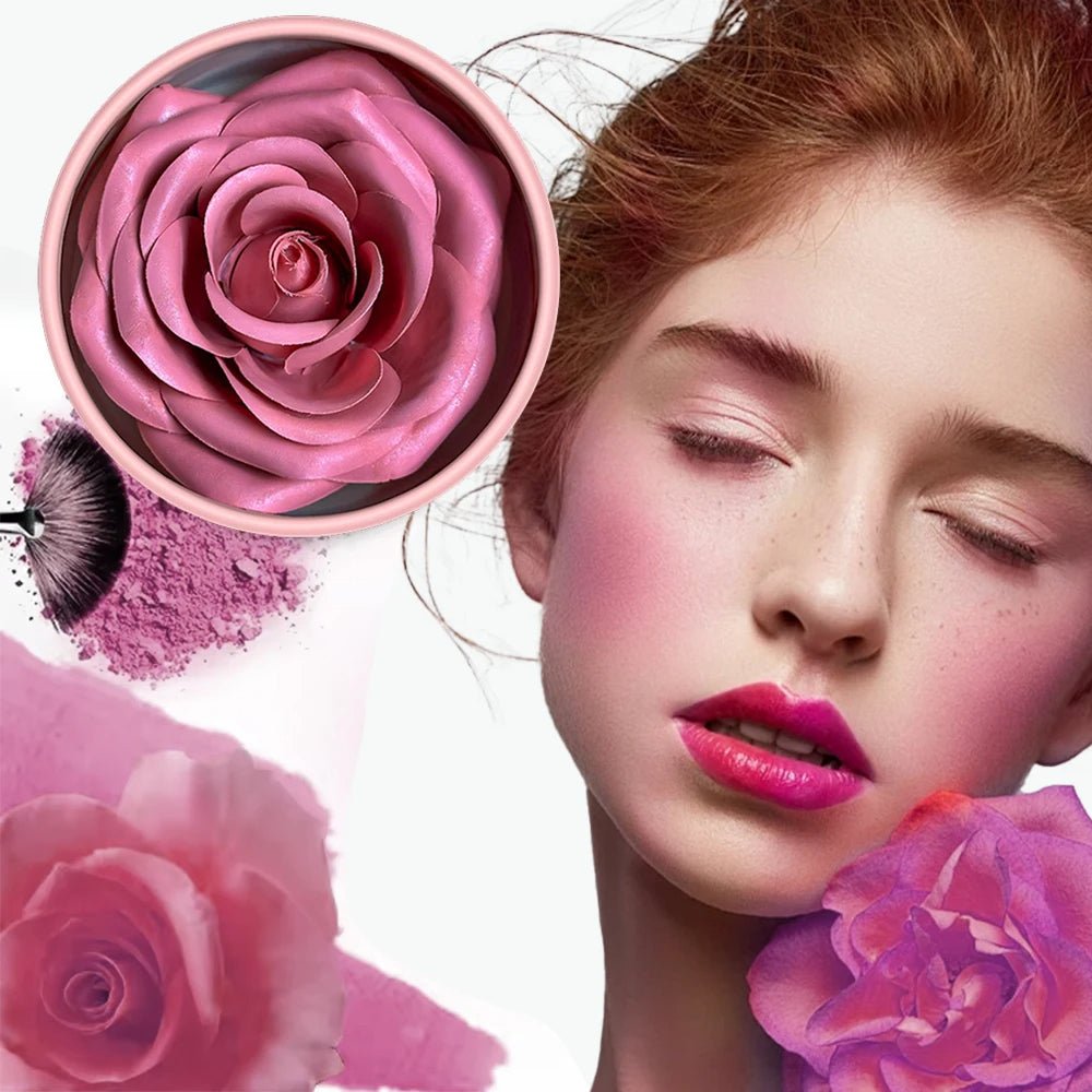 Matte Petal Blush & Contour Palette – 3D Blush On with High-Gloss Cream Rouge for Sculpted, Radiant Beauty