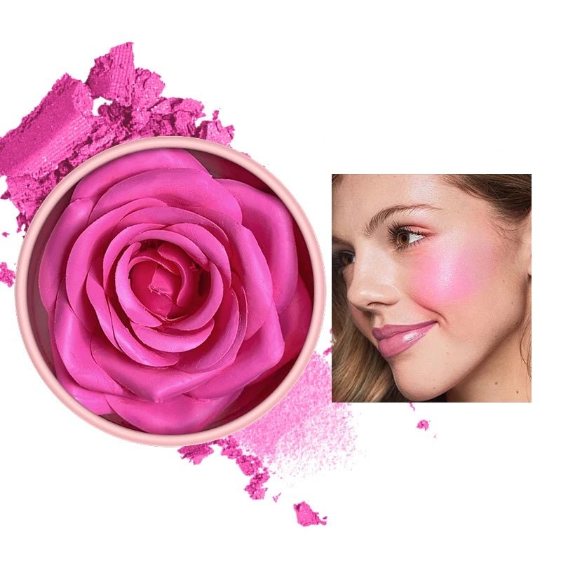 Matte Petal Blush & Contour Palette – 3D Blush On with High-Gloss Cream Rouge for Sculpted, Radiant Beauty