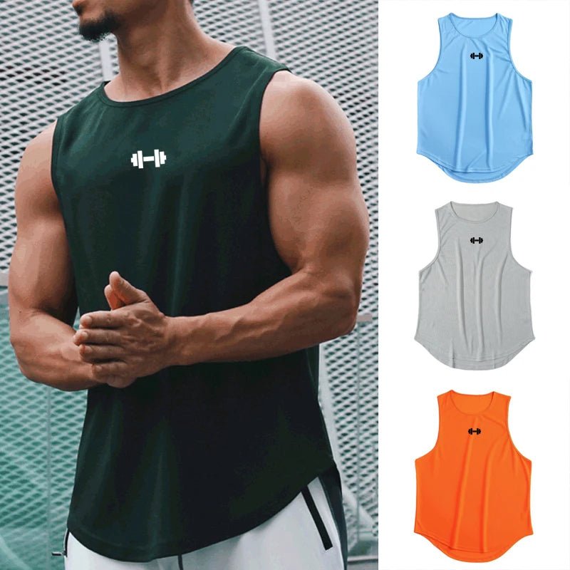 Men’s Summer Gym Tank Top – Quick-Dry Sleeveless Workout Shirt for Fitness & Basketball