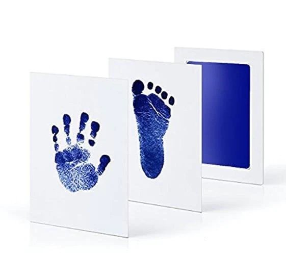 Mess-Free Baby Imprint Kit - Safe Non-toxic Baby Footprints Handprint Makers No Touch Skin Inkless Ink Pads