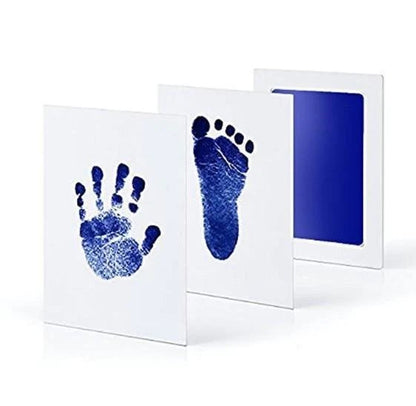 Mess-Free Baby Imprint Kit - Safe Non-toxic Baby Footprints Handprint Makers No Touch Skin Inkless Ink Pads