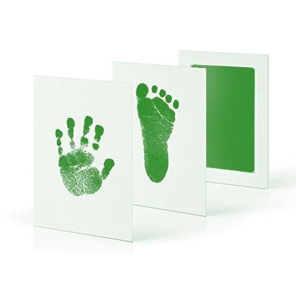 Mess-Free Baby Imprint Kit - Safe Non-toxic Baby Footprints Handprint Makers No Touch Skin Inkless Ink Pads