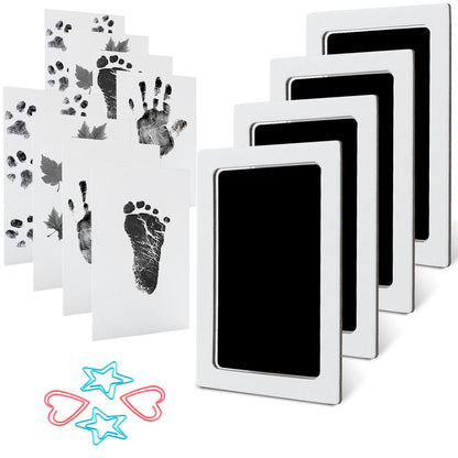 Mess-Free Baby Imprint Kit - Safe Non-toxic Baby Footprints Handprint Makers No Touch Skin Inkless Ink Pads
