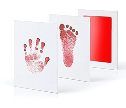 Mess-Free Baby Imprint Kit - Safe Non-toxic Baby Footprints Handprint Makers No Touch Skin Inkless Ink Pads