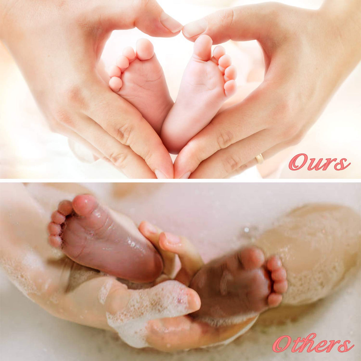 Mess-Free Baby Imprint Kit - Safe Non-toxic Baby Footprints Handprint Makers No Touch Skin Inkless Ink Pads