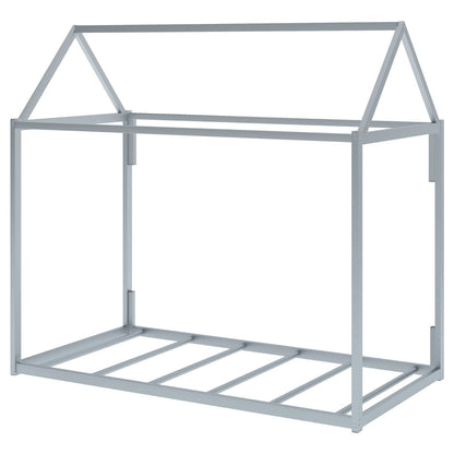 Metal House Shape Platform Bed Twin