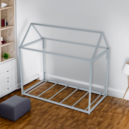 Metal House Shape Platform Bed Twin