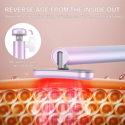 Micro-Current Eye Massager - 4 in 1 Facial Wand, Red Light Therapy for Face and Neck, Facial Massager, Reduce Wrinkles, Anti-Aging Facial Tools