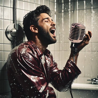 Microphone-Shaped Shower Head – A Fun & Unique Bathroom Accessory for Music Lovers, Perfect Gift for Men & Women