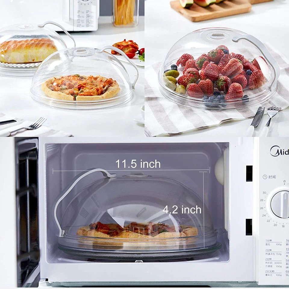 Microwave Food Cover -  Transparent High-temperature Resistant Plastic Cover