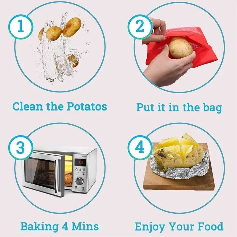 Microwave Potato Bag – Quick & Reusable Baked Potato Cooker