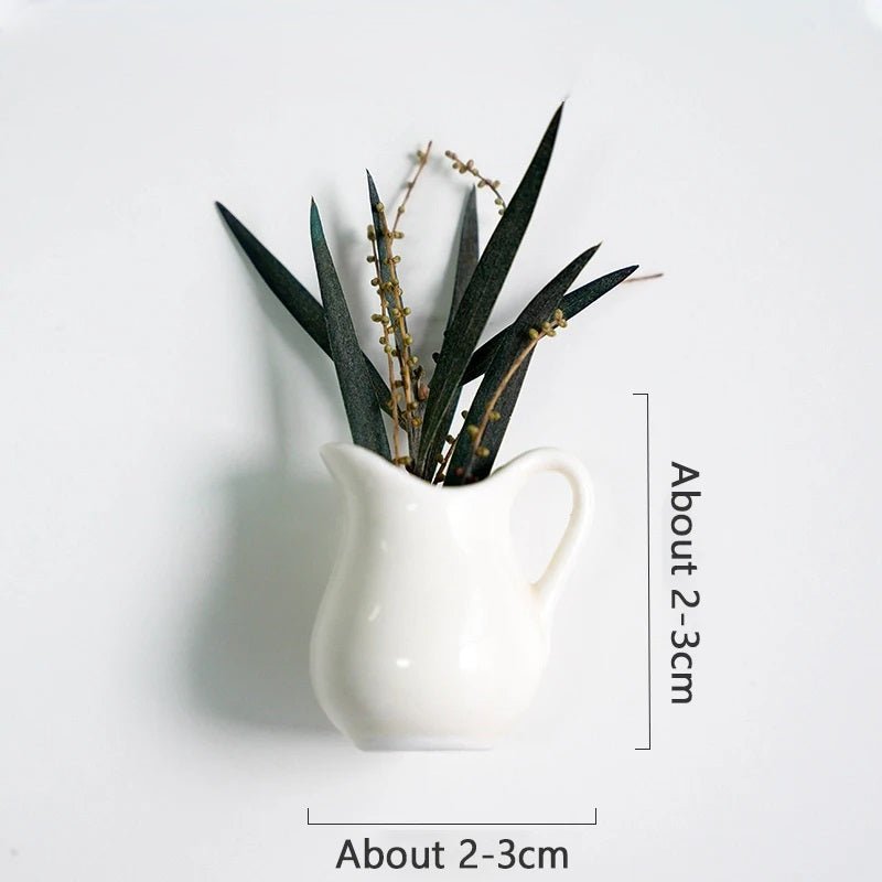 Mini Ceramic Vase Fridge Magnet – Adorable DIY Porcelain Planter for a Touch of Greenery in Your Kitchen