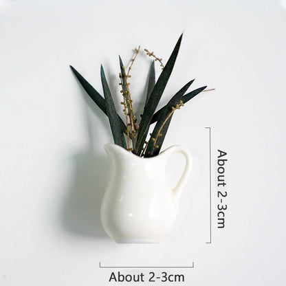 Mini Ceramic Vase Fridge Magnet – Adorable DIY Porcelain Planter for a Touch of Greenery in Your Kitchen
