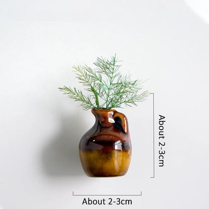 Mini Ceramic Vase Fridge Magnet – Adorable DIY Porcelain Planter for a Touch of Greenery in Your Kitchen