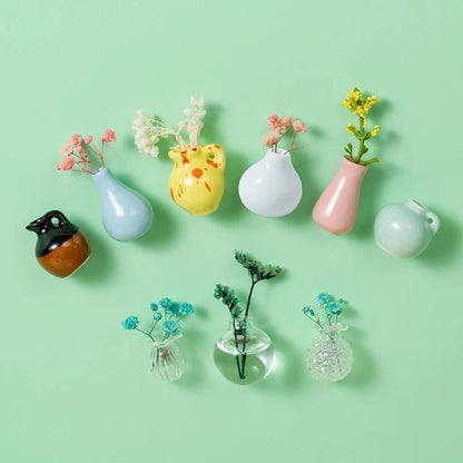 Mini Ceramic Vase Fridge Magnet – Adorable DIY Porcelain Planter for a Touch of Greenery in Your Kitchen