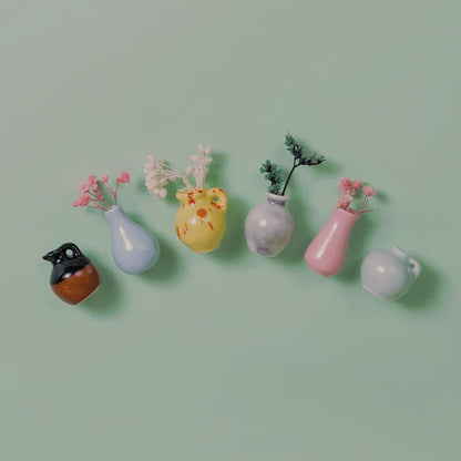 Mini Ceramic Vase Fridge Magnet – Adorable DIY Porcelain Planter for a Touch of Greenery in Your Kitchen