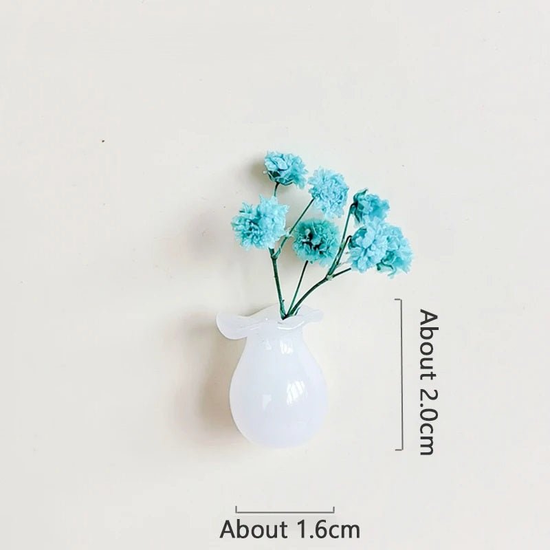 Mini Ceramic Vase Fridge Magnet – Adorable DIY Porcelain Planter for a Touch of Greenery in Your Kitchen