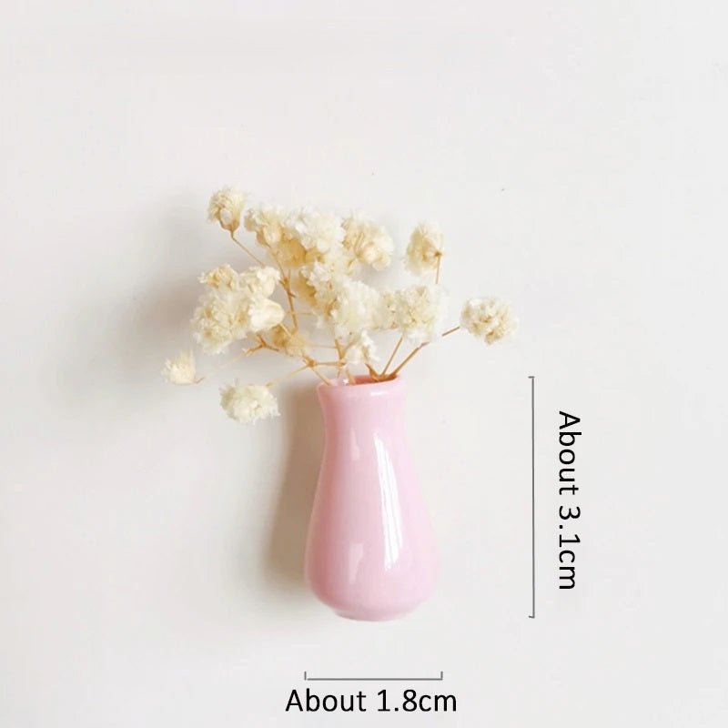 Mini Ceramic Vase Fridge Magnet – Adorable DIY Porcelain Planter for a Touch of Greenery in Your Kitchen