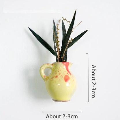 Mini Ceramic Vase Fridge Magnet – Adorable DIY Porcelain Planter for a Touch of Greenery in Your Kitchen