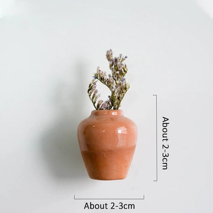 Mini Ceramic Vase Fridge Magnet – Adorable DIY Porcelain Planter for a Touch of Greenery in Your Kitchen