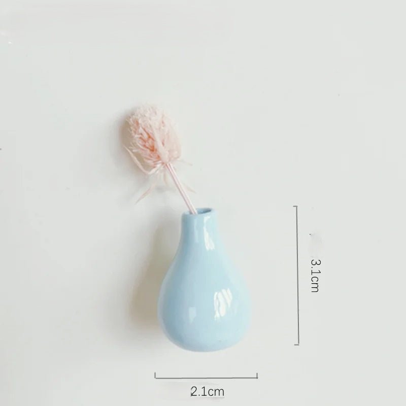 Mini Ceramic Vase Fridge Magnet – Adorable DIY Porcelain Planter for a Touch of Greenery in Your Kitchen