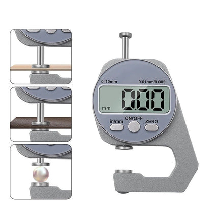 Mini Digital Thickness Gauge - With Large LCD Screen Display, for Thickness Measurement of Paper, Pipe, Sheet Metal