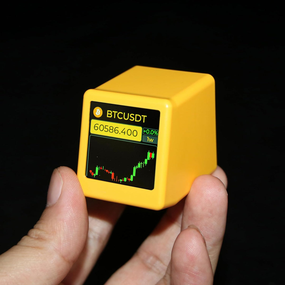Mini Smart Wifi Weather Station with Clock – Real-Time Bitcoin & Crypto Price Tracker with Weather Display for the Modern Desktop