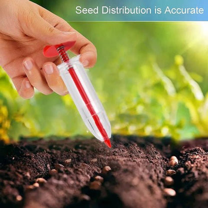 Mini Syringe Seed Dispenser - Seed Planter Mini Hand Spreader Garden Seed Planter for Carrot, Lettuce, Grass and Spinach Seed