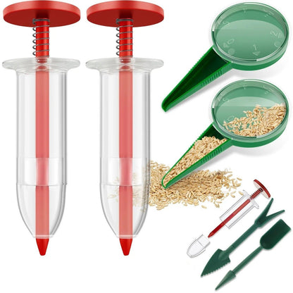 Mini Syringe Seed Dispenser - Seed Planter Mini Hand Spreader Garden Seed Planter for Carrot, Lettuce, Grass and Spinach Seed