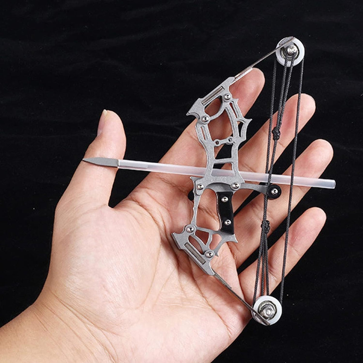 Mini Toothpick Archery Game - Small Pulley Bow Arrow Shooting Toy for Indoor and Outdoor