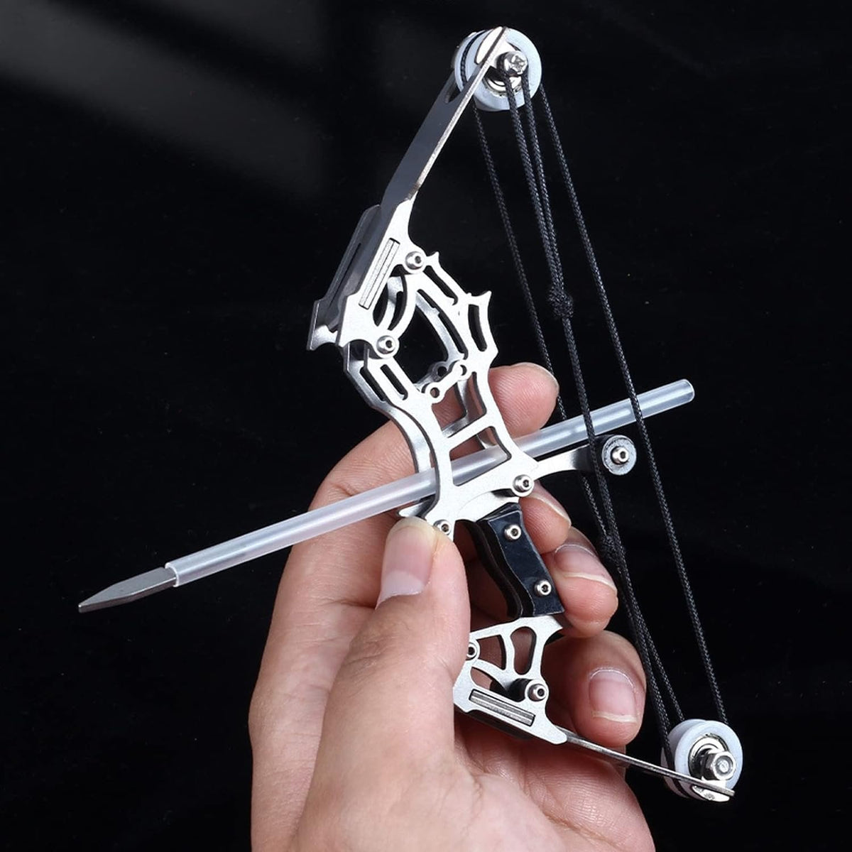 Mini Toothpick Archery Game - Small Pulley Bow Arrow Shooting Toy for Indoor and Outdoor