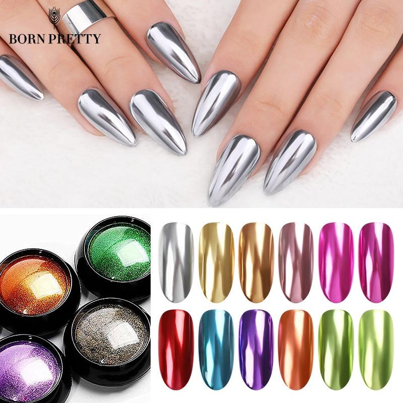 Mirror Nail Polish - Art Pigment Powder Nail Glitters Metallic Color