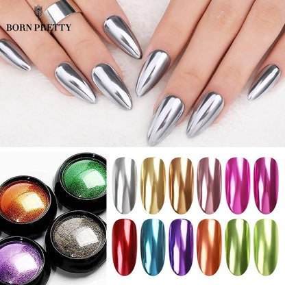 Mirror Nail Polish - Art Pigment Powder Nail Glitters Metallic Color