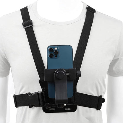 Mobile Phone Chest Mount Harness Strap Holder, Head Mount, Chest Mount