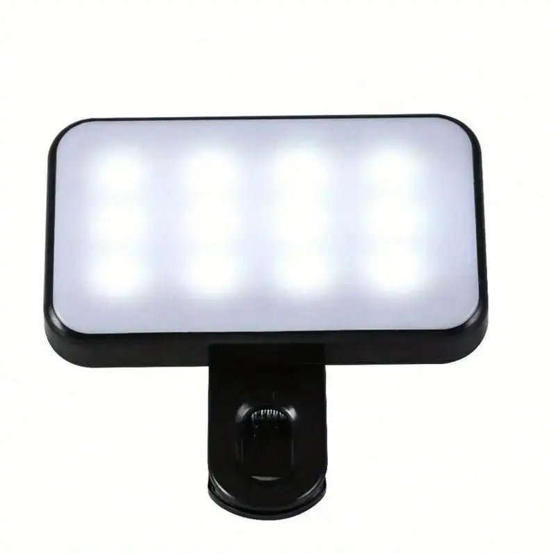 Mobile Phone Clip-On LED Light - LED High Power Rechargeable Clip Fill Video Selfie Light for Phone