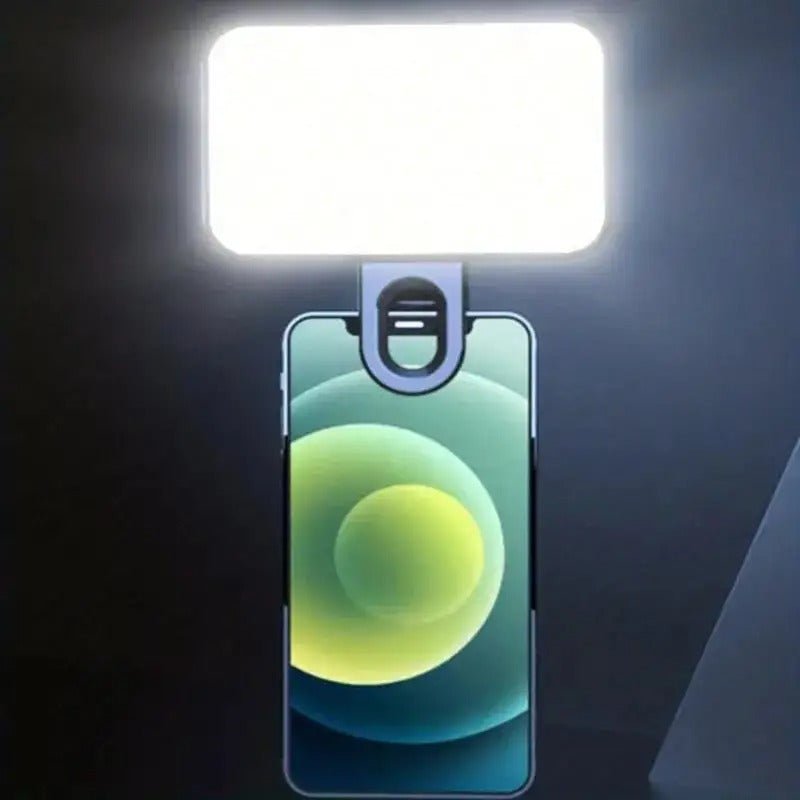Mobile Phone Clip-On LED Light - LED High Power Rechargeable Clip Fill Video Selfie Light for Phone