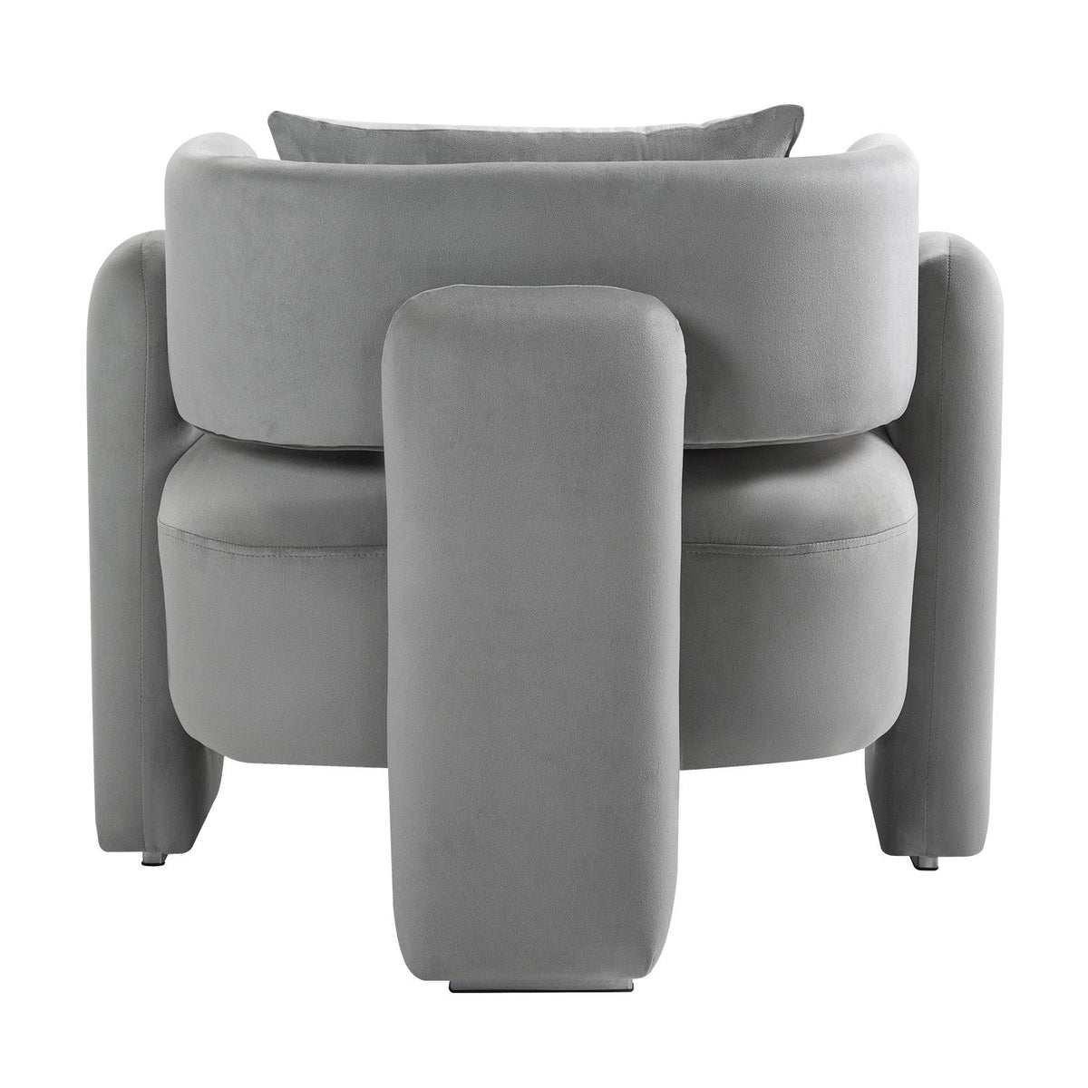 Modern Design Velvet Lounge Chair, Single Sofa with Pillows for Living Room or Bedroom
